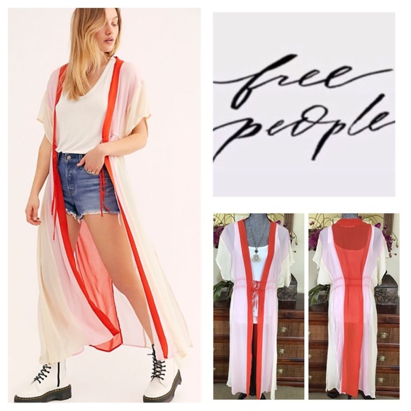Free People Other - 🆕Free People By NFC Rainbow Kaftan Kimono.  NWOT.